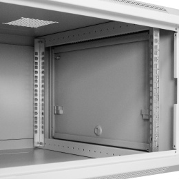 Шкаф телекоммуникационный 19" настенный 6U ExeGate EC-WM-6U.600.G.GREY 19”, 6U, 600x600x370mm ШхГхВ , передняя дверь закаленное стекло, съемные боковые панели, пыле- и влагозащита IP23, светло-серый RAL 7035 EX298600RUS