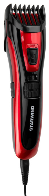 Машинка для стрижки Starwind SHC 4470 красный 3Вт насадок в компл:2шт