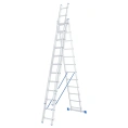 Алюминиевая трехсекционная лестница СИБРТЕХ 3х12 ступеней 97822