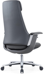 Кресло руководителя Cactus CS-LBK-KYOTO, кожа, до 120кг, черный