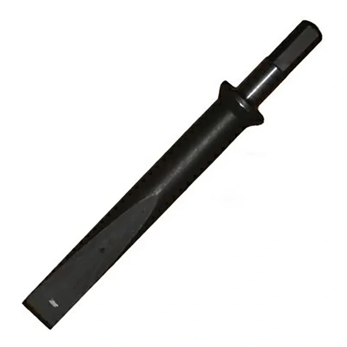 Зубило для рубильного молотка РМ-4А, 8А, 12А, 16А, 20А L 250 мм, с юбкой, сталь У8А Пневмо-Трейд РМ8А-00.03.250-У8А