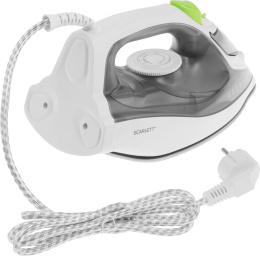 Утюг Scarlett Green Line (SC-SI30K60) (2400 Вт, с пароувлажнением, подошва KeramoPro, регулировка подачи пара, количество температурных режимов: 3, скорость подачи пара: 35 г/мин, скорость парового удара: 140 г/мин, вертикальное отпаривание, самоочистка, 