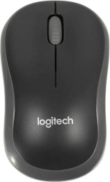 Мышь беспроводная Logitech M185, радио, оптическая, USB, 1000dpi, черный и серый [910-002252]