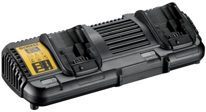 Зарядное устройство DeWalt DCB132-QW Li-Ion, напряжение аккукмулятора: 10.8/12/14.4/18/54 В, 4Ач, устройство аккумулятора: слайдер, индикатор заряда