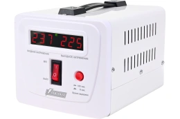 Стабилизатор напряжения Powerman AVS-500E 500ВА, LCD, 2 Schuko, точность 8%, напольный 6187939 