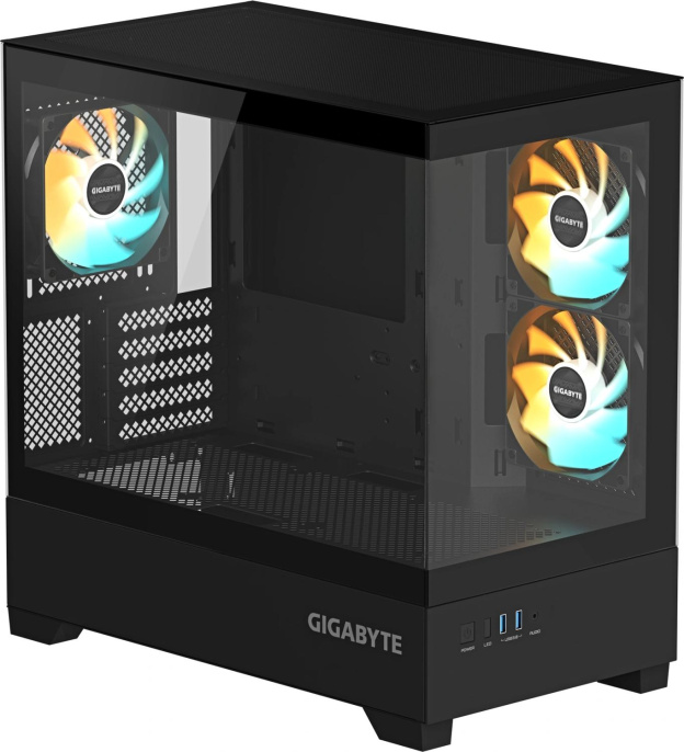 Корпус Gigabyte GB-C201P черный без БП mATX 6x120mm 3x140mm 2xUSB3.0 audio bott PSU (28300-C201B-1CKR)