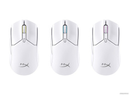 Мышь HyperX Pulsefire Haste 2 Mini Белый 7D389AA полноразмерная, симметричная, проводная USB/беспроводная радио/Bluetooth, частота опроса: до 1000Гц, сенсор оптический 26000dpi, скорость: 650 IPS, ускорение: 50G