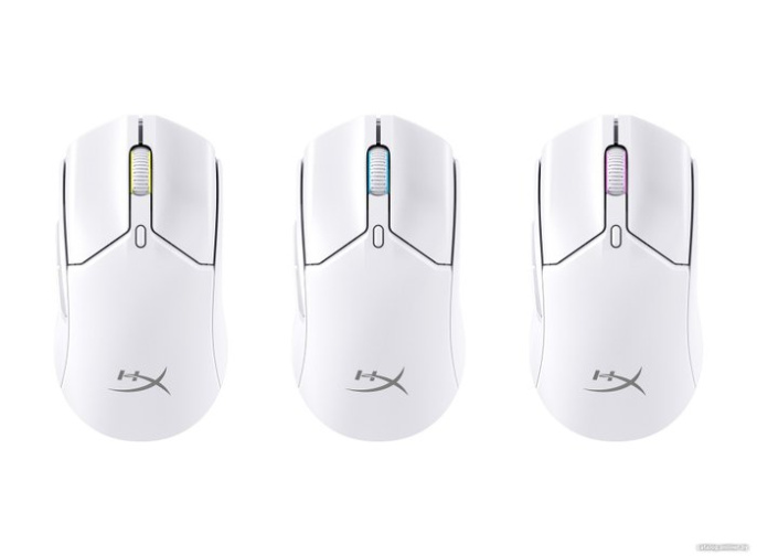 Мышь HyperX Pulsefire Haste 2 Mini Белый 7D389AA полноразмерная, симметричная, проводная USB/беспроводная радио/Bluetooth, частота опроса: до 1000Гц, сенсор оптический 26000dpi, скорость: 650 IPS, ускорение: 50G