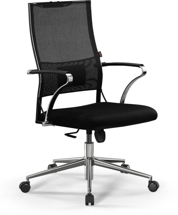 Кресло МЕТТА Sit Air-180 B2-290K M10.B23.G18.W02 , на колесиках, сетка/ткань, черный/черный [z509385244]