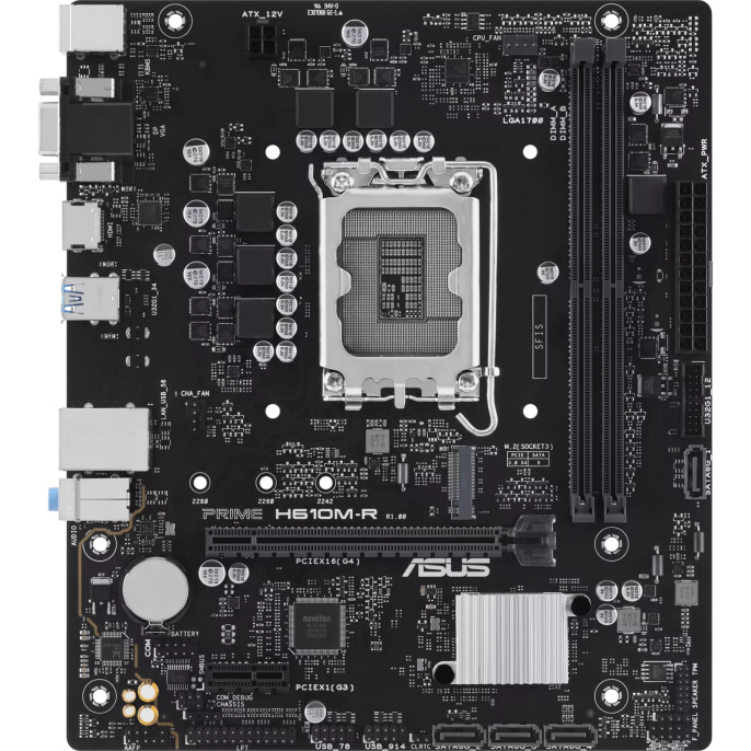 Материнская плата ASUS PRIME H610M-R-SI, Socket LGA 1700, Intel H610, mATX, Ret White Box