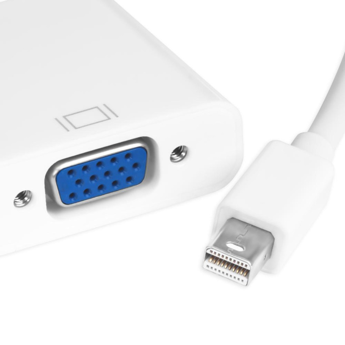 Greenconnect Адаптер-переходник Apple mini DisplayPort 20M VGA 15F, GCR-MDP2VGA