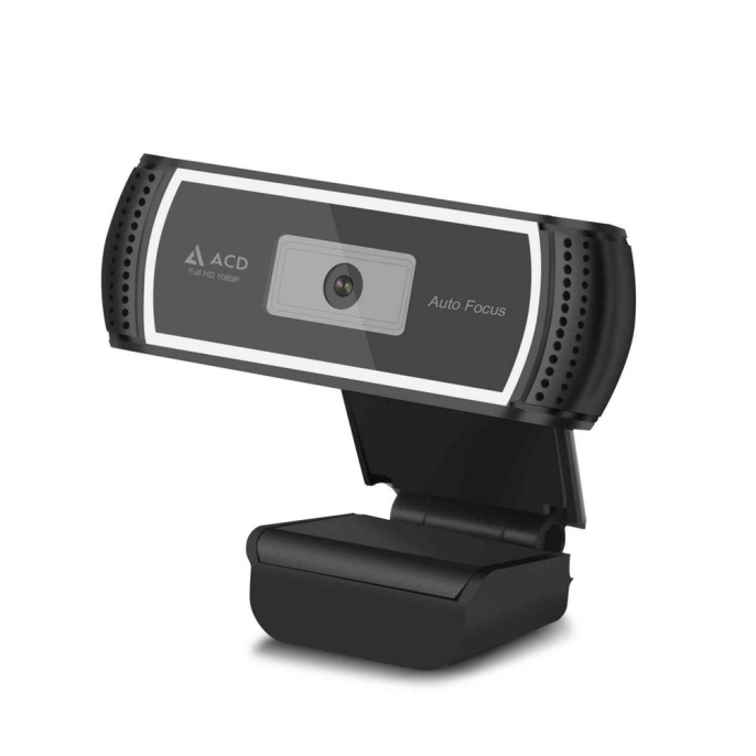 Веб-камера ACD-Vision UC700 CMOS 2МПикс апрокс.3МПикс , 1920x1080p, 30к/с, автофокус, микрофон встр., кабель USB 2.0 1.5м, шторка объектива, универс. крепление, черный корп. RTL 551905 ACD-DS-UC700