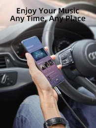 Удлинительный аудиокабель CABLETIME CF11D (CT-AV311-P11F-SG0.3) 0.3 м, AUX стерео 3,5 мм (1/8") штекер-штекер, медный, черный ПВХ нейлоновый