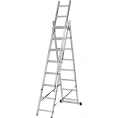 Алюминиевая трехсекционная лестница СИБРТЕХ 3х8 ступеней 97818