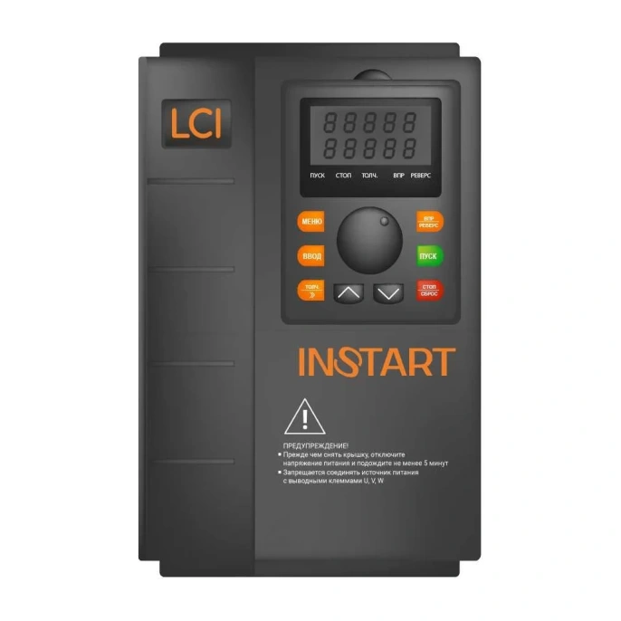 Преобразователь частоты INSTART lci-g22/p30-4b 22квт/30квт, 46а/58а, 3ф, 380в, 50гц/60гц, ip20, с панелью управления 000 91400