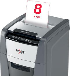 Уничтожитель бумаг Rexel Optimum AutoFeed 100X, с автоподачей, P-4, 4х28 мм, 100 лист. одновременно, 34л [2020100xeu]