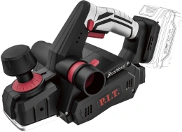 Электрорубанок P.I.T. PEP20H-82A аккумуляторный, бесщеточный, 20 В, 16000 об/мин, 2 ножа 82 мм, глубина 0-2 мм