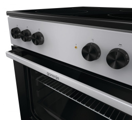 Электрическая плита Gorenje GEC6A11SG, стеклокерамика, без крышки, серый
