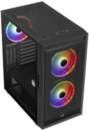 Корпус ATX Aerocool Graphite-G-BK-v2, Midi-Tower, без БП, черный [accm-pb24033.11]