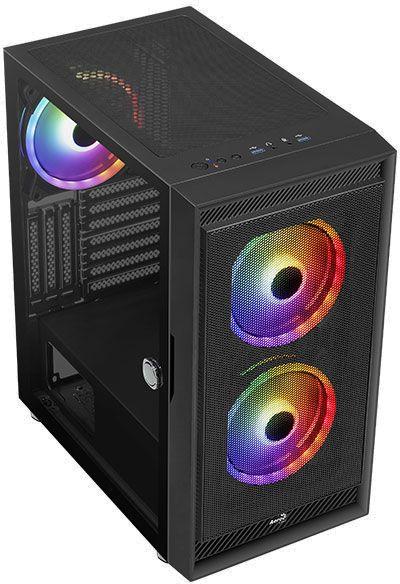 Корпус ATX Aerocool Graphite-G-BK-v2, Midi-Tower, без БП, черный [accm-pb24033.11]