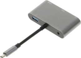Хаб разветвитель PALMEXX серебристый [px/hub usbc-hdmi-vga-usbc]