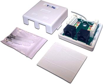 Розетка Lanmaster (TWT-SM2-4512-WH) настен.RJ45+RJ12 1 кат.5E UTP бел. (упак.:1шт)