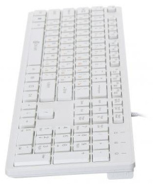 Клавиатура Оклик 500M белый USB slim Multimedia (1061586) кабель 1.5м