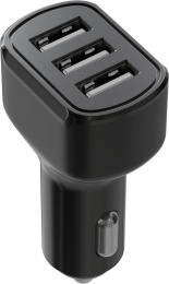 Автомобильное зарядное устройство Wiiix UCC-5-3-01-QC-ANT, 3xUSB-A, 2.1A, черный