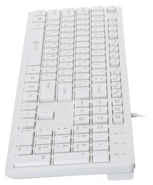 Клавиатура Оклик 500M белый USB slim Multimedia (1061586) кабель 1.5м