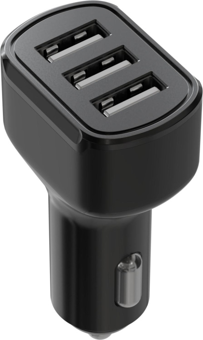 Автомобильное зарядное устройство Wiiix UCC-5-3-01-QC-ANT, 3xUSB-A, 2.1A, черный