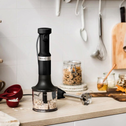 Погружной блендер KitchenAid с аксессуарами,Матовый черный (5KHBV83EBM)