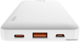 Портативное зарядное устройство Baseus Airpow PPQD090002 Fast Charge Power Bank 10000mAh 20W White With Cable USB to Type-C 30cm White ультратонкий, компактный, быстрая зарядка, двойной