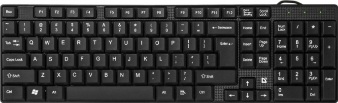 Клавиатура проводная DEFENDER Accent Акцент SB-720 черный USB, 102 клавиши, водостойкая 45720