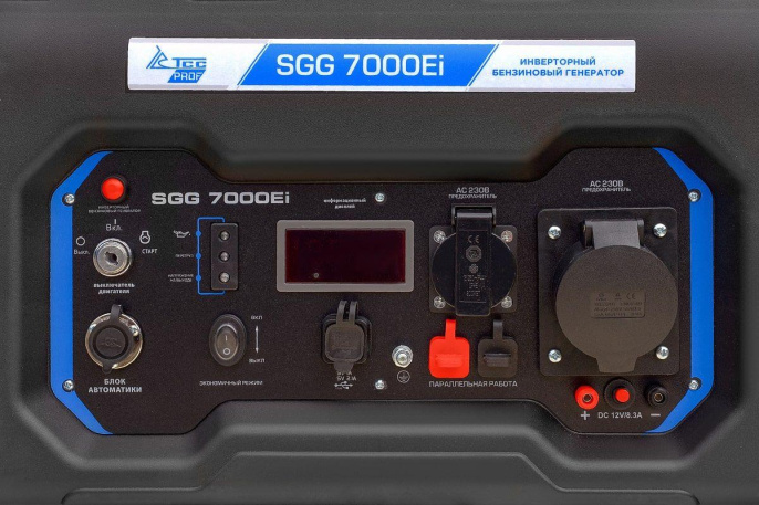 Бензиновый генератор ТСС SGG 7000Ei, 220/12 В, 7.5кВт, на колёсах с АКБ [060027]