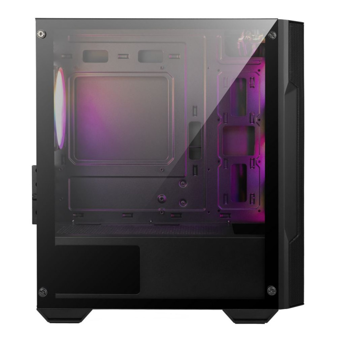 Корпус ПК без блока питания Case MSI MAG FORGE M100A, Mini-Tower, TG, 4x120mm ARGB, 2xUSB 2.0, 1xUSB 3.0, mATX, mITX Black