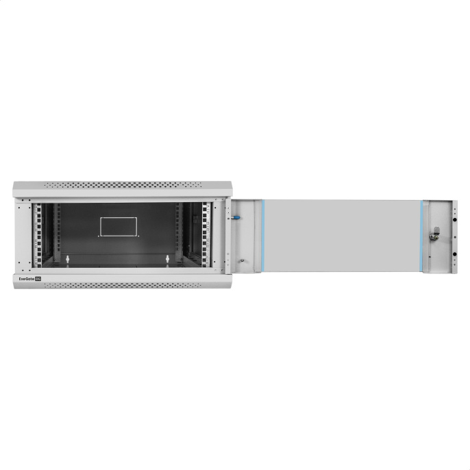 Шкаф телекоммуникационный 19" настенный 4U ExeGate EC-WM-4U.600.G.GREY 19”, 4U, 600x600x280mm ШхГхВ , передняя дверь закаленное стекло, съемные боковые панели, пыле- и влагозащита IP23, светло-серый RAL 7035 EX300263RUS