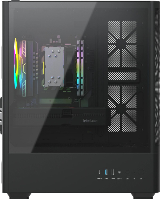 ПК Teclast G03 Ryzen 5 8400F 4.2 32Gb SSD1Tb Arc B580 12Gb Windows 11 Pro GbitEth WiFi BT 500W черный G03 8400F32G1TB580BKRU