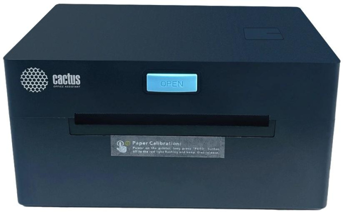 Принтер этикеток Cactus CS-TP-D420U+держатель,  черный