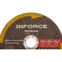 Диск отрезной по металлу OptiLine (150x2.5x22.2 мм) Inforce INB15025