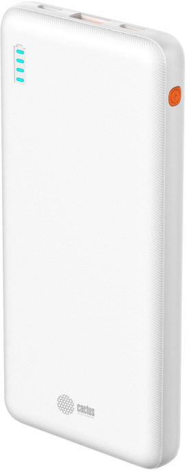 Внешний аккумулятор (Power Bank) Cactus CS-PBFSBA-10000,  10000мAч,  белый