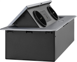 Розетка Cactus CS-SOCKET-EU/USBA-GY для столешницы 26.5x11.8x6.5см серый