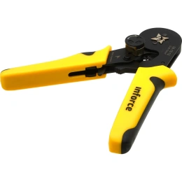 Квадратные пресс-клещи Inforce с регулировочным винтом, 0.25-10 мм2 06-19-12