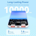 Power Bank Vention 10000mAh M/C-A/A 22.5W Белый с LED Дисплеем FHKW0