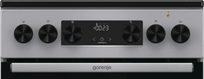 Электрическая плита Gorenje GEC5C41SG, стеклокерамика, без крышки, серый