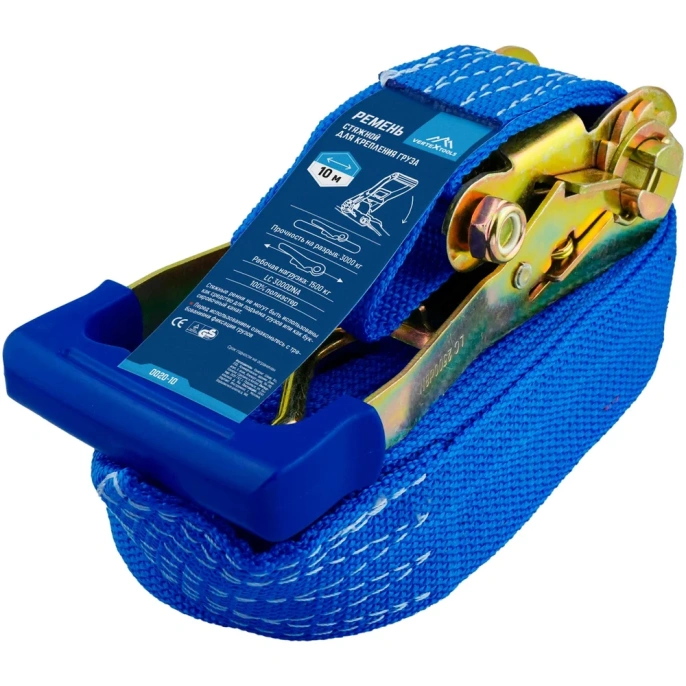 Стяжные ремни для крепления груза vertextools 10 м 0020-10