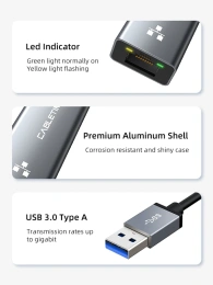 USB-Хаб CABLETIME CB50G (CT-AML1000-AG) USB 3,0 до гигабитного адаптера Ethernet 1000 Мбит /с