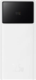 Портативное зарядное устройство Baseus PPXJ080002 Star-Lord Digital Display Fast Charge Power Bank 20000mAh 22.5W White Overseas Edition (модель PPXJ20), в комплекте кабель USB to Type-C 3A 0.3m White