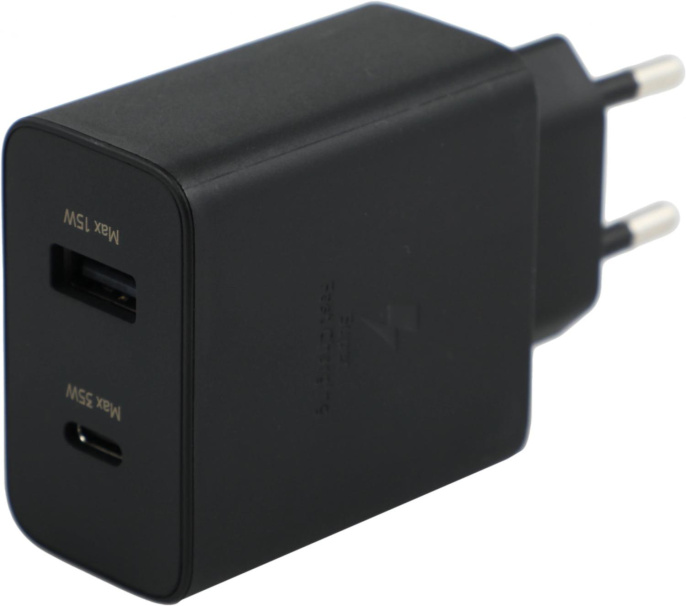 Сетевое зар./устр. Samsung EP-TA220NBEGRU 3A PD USB-C/USB-A универсальное черный