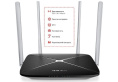 Wi-Fi роутер MERCUSYS AC12,  Wi-Fi 5,  AC1200,  2.4/5ГГц, 3 LAN,  черный