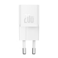 Сетевое зарядное устройство Baseus CCGN050102 GaN5 Fast Charger mini 1C 20W EU White для телефонов/для планшетов, разъем подключения отсутствует нужен кабель , выходная мощность 20 Вт
